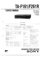 Sony TA-F161 - Service Manual 